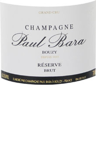 Paul Bara Brut Champagne Bouzy Réserve Grand Cru NV