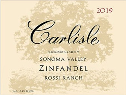 Carlisle Zinfandel Sonoma Valley Rossi Ranch 2019