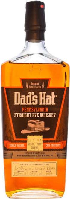 Dad's Hat Cask Strength Straight Rye Whiskey