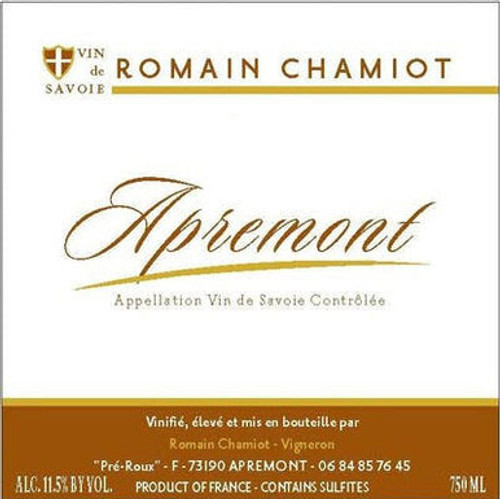 Chamiot/Romain Aprémont Vin de Savoie 2022