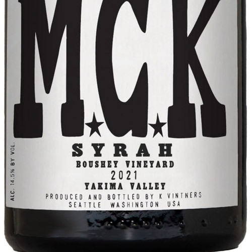 K Vintners Syrah Yakima Valley Motor City Kitty 2021