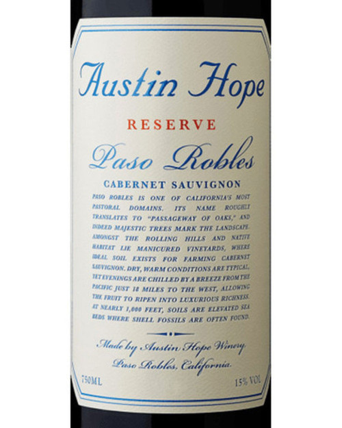 Austin Hope Cabernet Sauvignon Reserve Paso Robles 2021