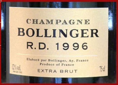Bollinger Extra Brut Champagne R.D. 1996