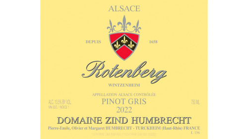 Zind-Humbrecht Pinot Gris Rotenberg 2022