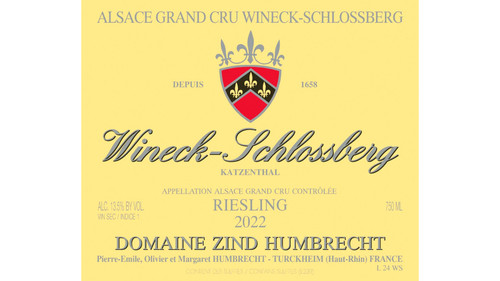 Zind-Humbrecht Riesling Grand Cru Wineck-Schlossberg 2022